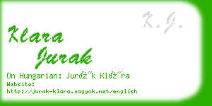 klara jurak business card